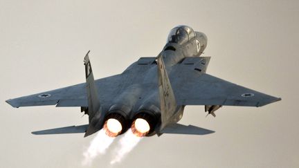 Un F-15 isra&eacute;lien, le 19 novembre 2012, lors des bombardements sur Gaza. (JACK GUEZ / AFP)