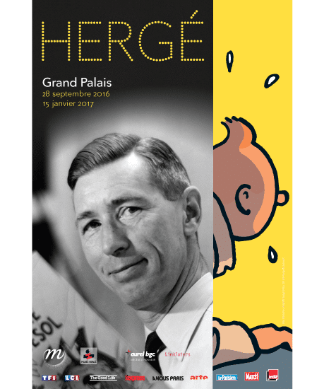 L'affiche de l'exposition Hergé au Grand Palais
 (DR)