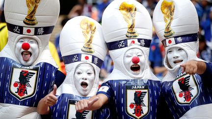 Les Japonais ont de quoi se réjouir. Ils ont effectué un bon début de mondial, en s'imposant contre la Colombie (2-1), le 19 juin 2018 à Saransk. (FATIH AKTAS / ANADOLU AGENCY)