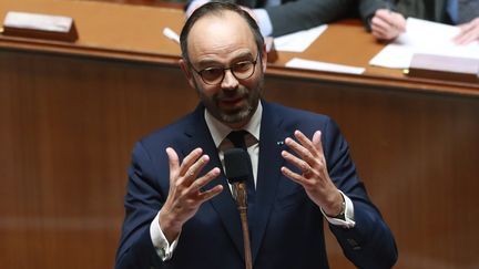 Edouard Philippe à l'Assemblée nationale à Paris, mardi 6 mars 2018. (JACQUES DEMARTHON / AFP)