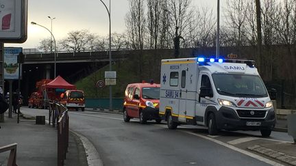 Un homme a agressé plusieurs personnes au couteau à Villejuif (Val-de-Marne), le 3 janvier 2020. (LAURINE BENJEBRIA / FRANCE-INFO)