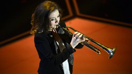 La trompettiste&nbsp;Lucienne Renaudin-Vary, Victoire de la Musique 2016, victime d'un grave accident de voiture. (REMY GABALDA / AFP PHOTO)