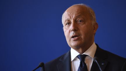 Laurent Fabius, le 10 mai 2017. (LIONEL BONAVENTURE / AFP)