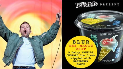 Blur propose un inédit dans ses petits pots de crème glacée "The Magic Whip".
 (SBD/WENN.COM/SIPA pour la photo de Damon Albarn)