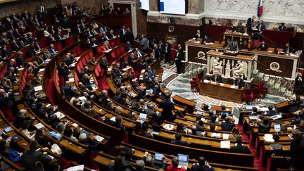 The hemicycle of the National Assembly, December 11, 2023. (ALEXIS SCIARD / MAXPPP)