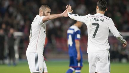 Karim Benzema et Cristiano Ronaldo (Real Madrid) (JALAL MORCHIDI / ANADOLU AGENCY)