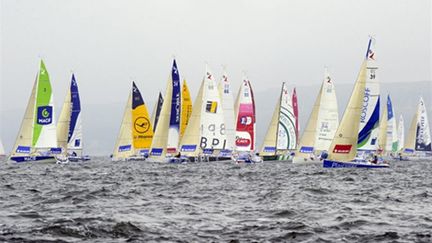 Les voiliers de la Solitaire du Figaro (DAMIEN MEYER / AFP)