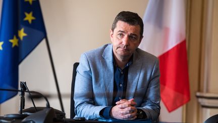 Le maire de Saint-Etienne (Loire),&nbsp;Gaël Perdriau, le 21 juillet 2021.&nbsp; (VERO MARTIN / HANS LUCAS / AFP)