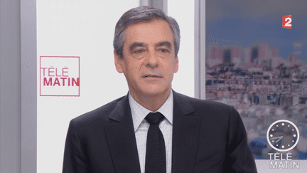 François Fillon était l'invité des "4 Vérités", sur France 2, le 11 avril 2017. (FRANCE 2)