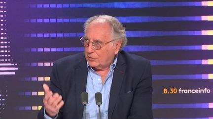 Jean-Paul Chagnollaud, président de l'Institut de recherche et d'études Méditerranée Moyen-Orient (iReMMO), le 28 mai 2024 sur franceinfo. (FRANCEINFO / RADIO FRANCE)