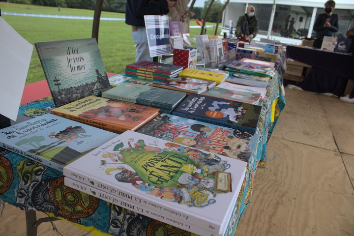 Le stand "La Librairie" propose aux enfants d'adopter un livre. (NISRINE MANAI / FRANCEINFO CULTURE)