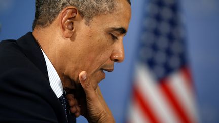 Le pr&eacute;sident am&eacute;ricain Barack Obama au sommet du G20 &agrave; Saint-P&eacute;tersbourg (Russie) le 6 septembre 2013.&nbsp; (KEVIN LAMARQUE / REUTERS)