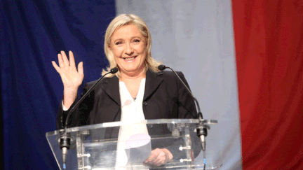 &nbsp; (La présidente du Front national, Marine le Pen, au soir du 6 décembre © Maxppp)