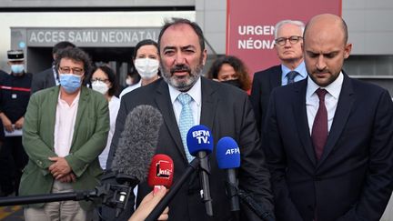 Le ministre de la Santé François Braun à Corbeil-Essonnes (Essonne), le 26 août 2022. (EMMANUEL DUNAND / AFP)