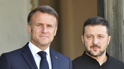 Emmanuel Macron und Wolodymyr Selenskyj, 7. Juni 2024 während des Besuchs des ukrainischen Präsidenten in Paris. (FRANCOIS PAULETTO / HANS LUCAS)