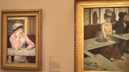 L'exposition Manet-Degas débute au musée d'Orsay, à Paris, mardi 28 mars. Elle présente 200 œuvres qui montrent les similarités et les différences entre les deux peintres. (France 3)