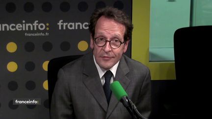 Gilles Le Gendre, député La République en marche de Paris, dans le studio de franceinfo lundi 28 mai 2018. (FRANCEINFO)