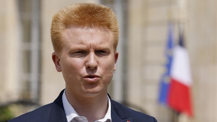 Adrien Quatennens, député La France insoumise du Nord, à l'Elysée, à Paris, le 22 juin 2022. (LUDOVIC MARIN / AFP)