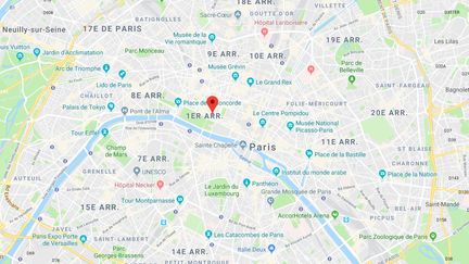 La rue Saint-Honoré où a eu lieu le braquage, le 21 juillet 2019 (GOOGLE MAPS)