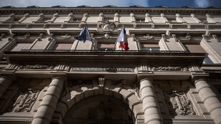 L'entrée de la Cour des comptes à Paris.&nbsp; (ARTHUR NICHOLAS ORCHARD / HANS LUCAS / AFP)