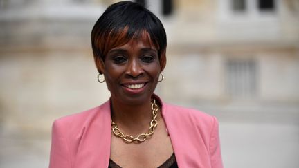 Rachel Keke à Paris, le 21 juin 2022. (JULIEN DE ROSA / AFP)