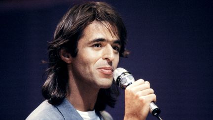 Jean-Jacques Goldman en concert au Palais des Sports de Bordeaux, le 7 janvier 1987. (GEORGES BENDRIHEM / AFP)