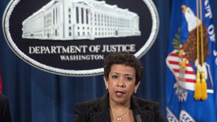 La ministre américaine de la Justice, Loretta Lynch, jeudi 3 décembre 2015 à Washington (Etats-Unis). (NICHOLAS KAMM / AFP)