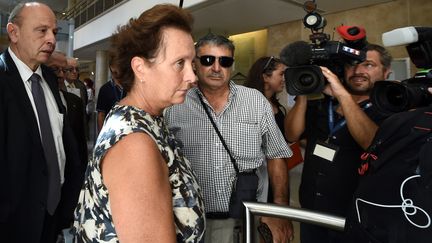 Sylvia Ratowski, la fille d'Hélène Pastor, arrive à la cour d'assises des Bouches-du-Rhône, à Aix-en-Provence, le 17 septembre 2018.&nbsp; (BORIS HORVAT / AFP)