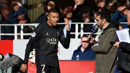 Kylian Mbappé lors du match de Ligue 1 entre Brest et le PSG au stade Francis-Le Blé, le 29 octobre 2023. (MAXPPP)