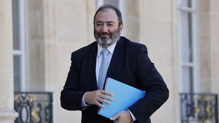 Le ministre de la Santé François Braun arrive au Conseil des ministres, le 5 juillet 2022 à l'Elysée. (LUDOVIC MARIN / AFP)