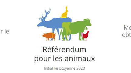 Capture d'écran du site internet défendant l'initiative pour un référendum sur la maltraitance animale. (REFERENDUMPOURLESANIMAUX.FR)