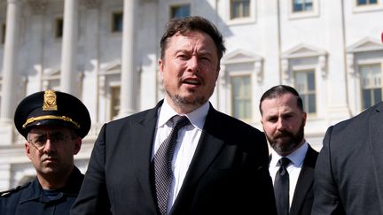 Le milliardaire américain Elon Musk, à Washington (Etats-Unis), le 13 septembre 2023. (STEFANI REYNOLDS / AFP)