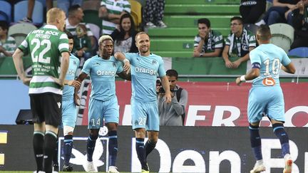 Valère Germain, buteur contre le Sporting Portugal en amical (1-1). (MIGUEL A. LOPES / LUSA)