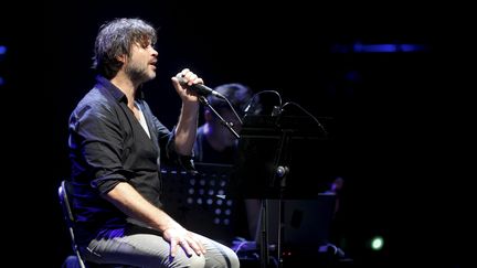 Le chanteur Bertrand Cantat lors d'un concert aux Correspondances de Manosque (Alpes-de-Haute-Provence), le 25 septembre 2016. (MAXPPP)