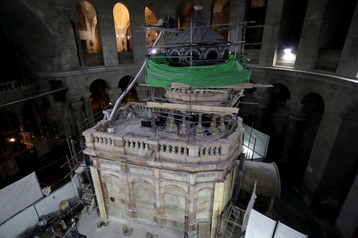 Pendant les travaux, ici le 25 février 2017.
 (GALI TIBBON / AFP)