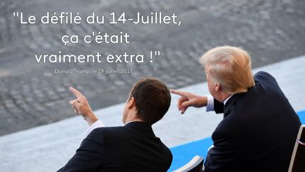 Invité des cérémonies du 14-Juillet à l'été 2017, Donald Trump avait confié quelque jours après à des journalistes du "New York Times" avoir grandement&nbsp;apprécié le défilé. (ALAIN JOCARD / AFP)