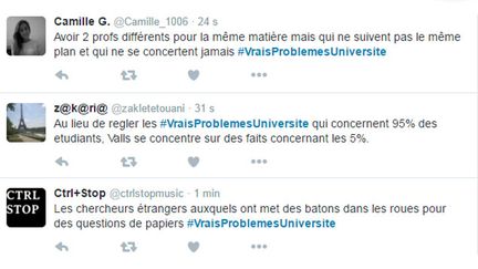  (Les étudiants n'ont pas manqué de problèmes à soumettre au Premier ministre © Capture d'écran Twitter)