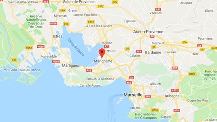 La ville de Marignane dans les Bouches-du-Rhône.&nbsp; (GOOGLE MAPS / FRANCETV INFO)