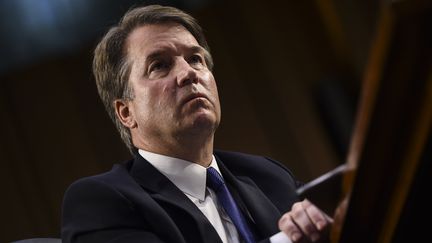 Le juge Brett Kavanaugh, candidat conservateur de Donald Trump à la Cour suprême, le 4 septembre 2018 au Capitole, à Washington (Etats-Unis).&nbsp; (BRENDAN SMIALOWSKI / AFP)