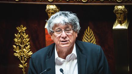 Eric Coquerel, président de la Commission des Finances de l'Assemblée nationale, le 6 juin 2023, à Paris. (XOSE BOUZAS / HANS LUCAS / AFP)