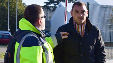 Benjamin Cauchy, porte-parole des "gilets jaunes libres", le 21 novembre 2018, à Toulouse. (PASCAL PAVANI / AFP)