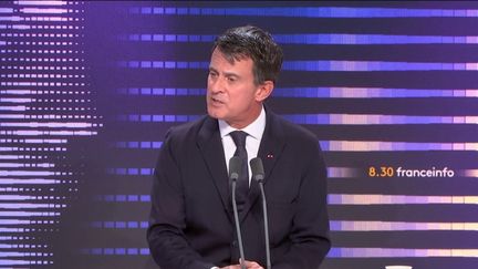 Manuel Valls, invité du "8h30 franceinfo", le 15 octobre 2023. (FRANCEINFO / RADIOFRANCE)