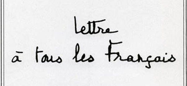 La lettre aux Français de Mitterrand en 1988 (DR)