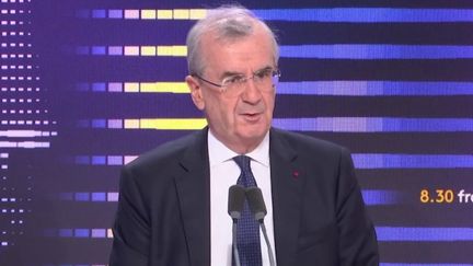 François Villeroy de Galhau, gouverneur de la Banque de France, était l'invité du "8h30 franceinfo" le 11 juillet 2023. (FRANCEINFO / RADIO FRANCE)