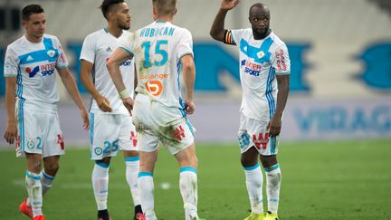 Lassana Diarra dans son rôle de leader de l'OM (BERTRAND LANGLOIS / AFP)