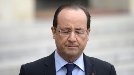 Le pr&eacute;sident fran&ccedil;ais, Fran&ccedil;ois Hollande, &eacute;coute un discours de son homologue arm&eacute;nien, &agrave; l'Elys&eacute;e, le 12 novembre 2012. (MARTIN BUREAU / AFP)