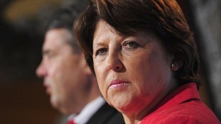 Martine Aubry mène une campagne active en vue de la primaire socialiste. (AFP - John Macdougall)