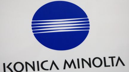 Enseigne de la marque Konica Minolta (MAXPPP)