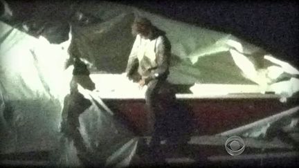 C'est dans ce bateau que s'&eacute;tait r&eacute;fugi&eacute; le deuxi&egrave;me suspect des attentats de Boston, Dzhokhar Tsarnaev. (CBS NEWS / AFP)