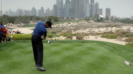 Le swing de Tiger Woods en question à l'Open de Dubaï en février 2017 (TWITTER European Tour)